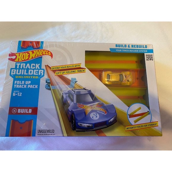 Hot Wheels Track Builder Unlimited Fold Up Track Pack Build and Rebuild!! NEW - Picture 1 of 6